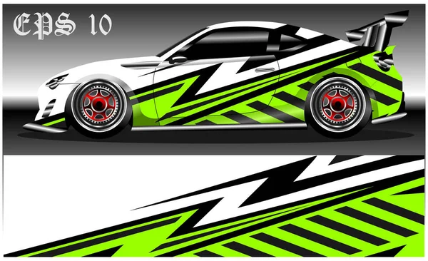 Car Wrap Abstract Racing Graphic Background Vinyl Wrap Stickers — Stockvektor
