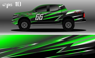 abstract background design for car wrap of 4x4 truck, rally, van, suv and other cars clipart