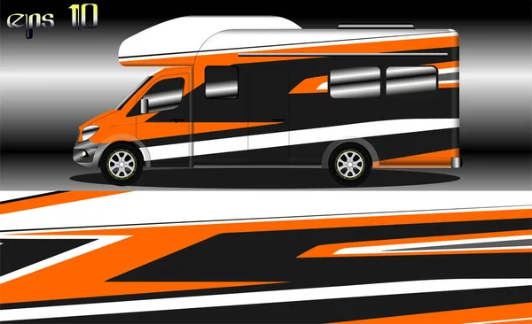 Racing Background Vector Camper Car Wraps More — Vettoriale Stock