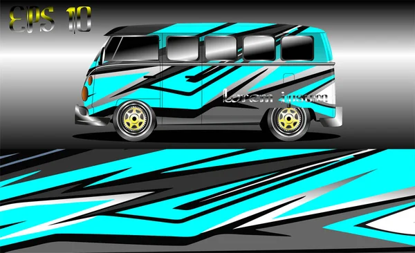 Cargo Van Car Wrap Design Vector — Vector de stock