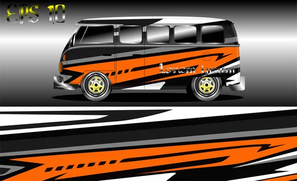 Cargo Van Car Wrap Design Vector — Vetor de Stock
