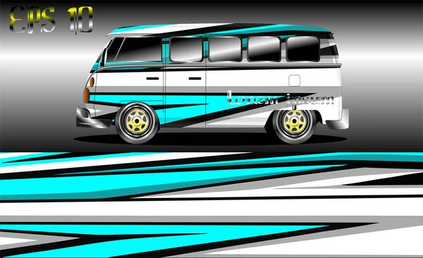 Cargo Van Car Wrap Design Vector — Vetor de Stock