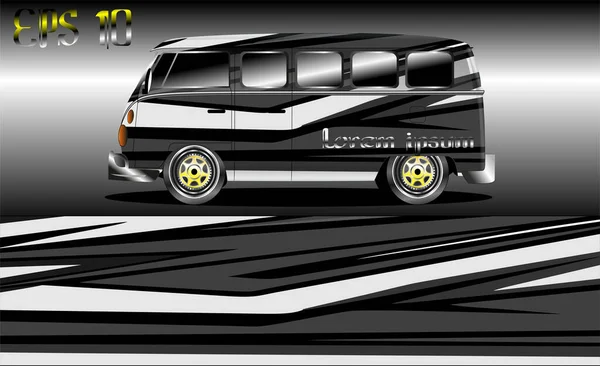 Cargo Van Car Wrap Design Vector — ストックベクタ