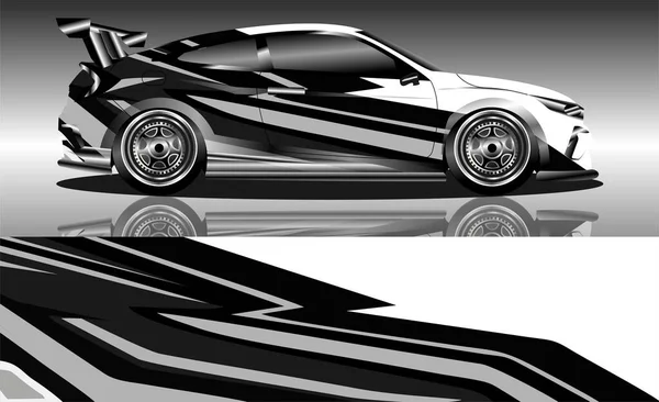 Спортивний Автомобіль Чорно Зеленому Тлі Векторна Ілюстрація — стоковий вектор