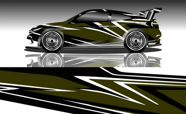 Wyścigowy Samochód Wrap Projekt Graficzny Wektor Ilustracja — Wektor stockowy