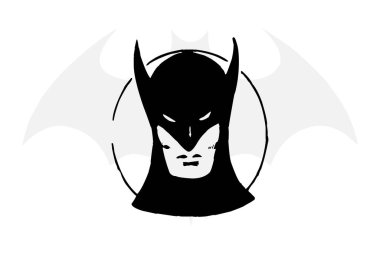 Beyaz arkaplanda bir maskenin vektör silueti