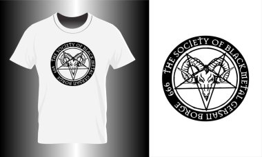 siyah metal gömlek tasarım şablonu