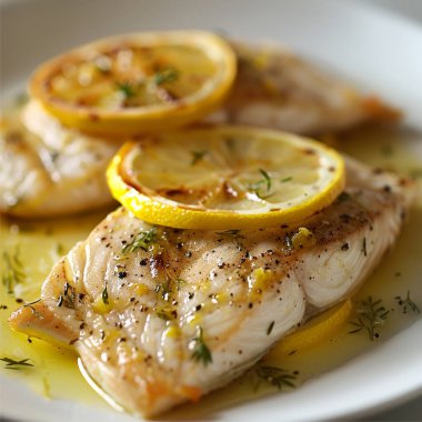 Fırında somon fileto limonu, zeytinyağı, kekik, limon, sarımsak ve kekik..