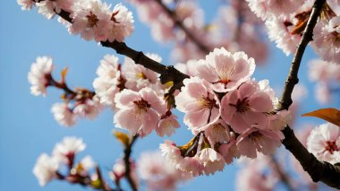 pembe çiçekli kiraz ağacı.