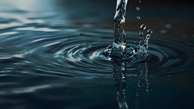 Nehrin yüzeyine su damlaları düşer, kapanır.