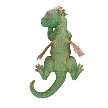 yeşil bebek ejderha uyuyan 3D görüntüleyici