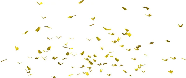 Gele Vlinder Caleidoscoop Renderen Geïsoleerd Een Witte Achtergrond — Stockfoto