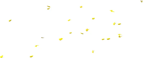 Caleidoscopio Farfalla Gialla Resa Isolata Sfondo Bianco — Foto Stock