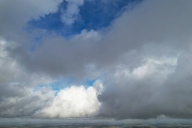 Beautiful Storm Clouds Scene over the British City of England UK