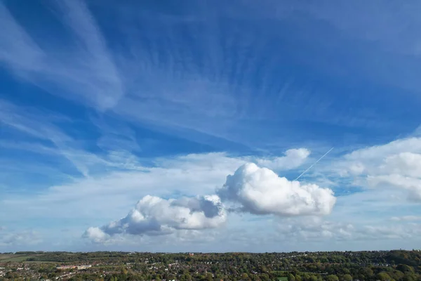 Воздушный Вид Город Лутон Британском Городе Ясный Солнечный День — стоковое фото