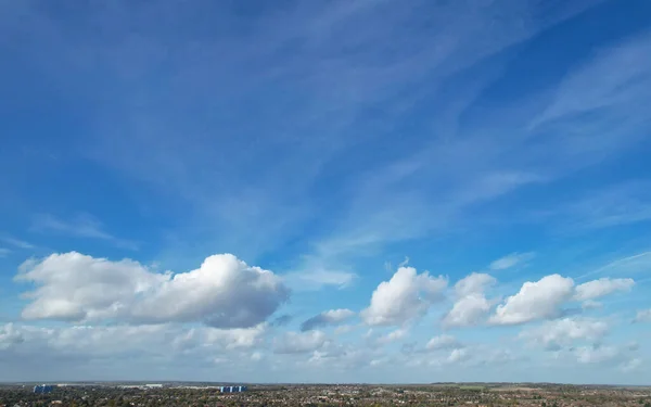 Schöne Luftaufnahme Der Britischen Stadt Luton Einem Klaren Sonnigen Tag — Stockfoto