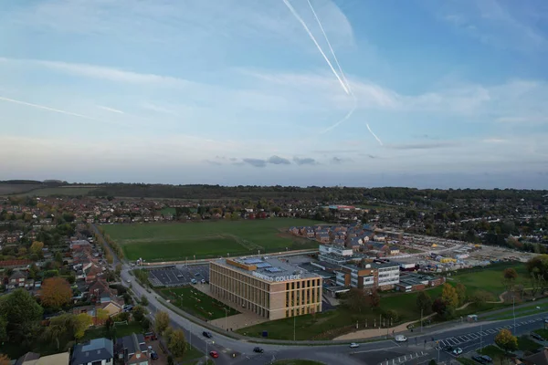 England Luton Oktober 2022 Schöne Luftaufnahme Des Barnfield College Higher — Stockfoto