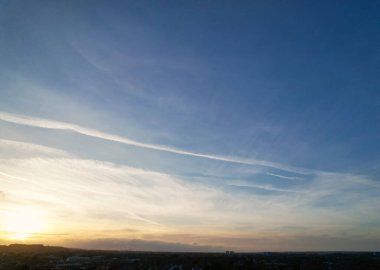 Görkemli Yüksek Açı Şehir Gece Hava Görüntüsü