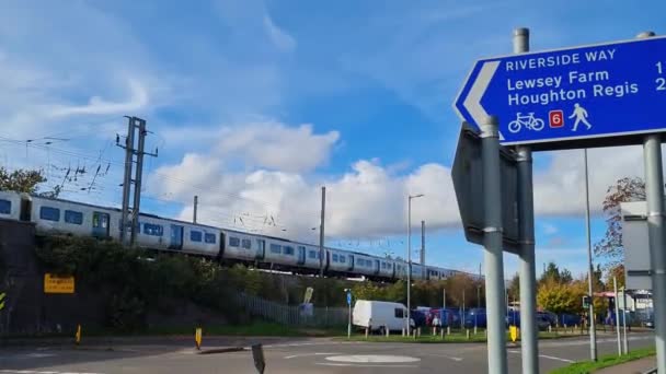 United Kingdom Luton 28Th October 2022 Low Angle Footage Road — Stock Video