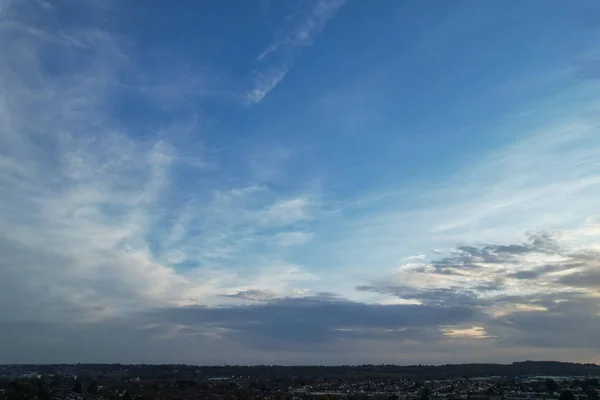 Υψηλής Γωνίας Πλάνα Των Δραματικών Σύννεφων Και Του Ουρανού Πάνω — Φωτογραφία Αρχείου