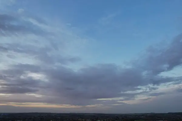 stock image High Angle View of City and Clouds,  aerial view of City with drone's camera