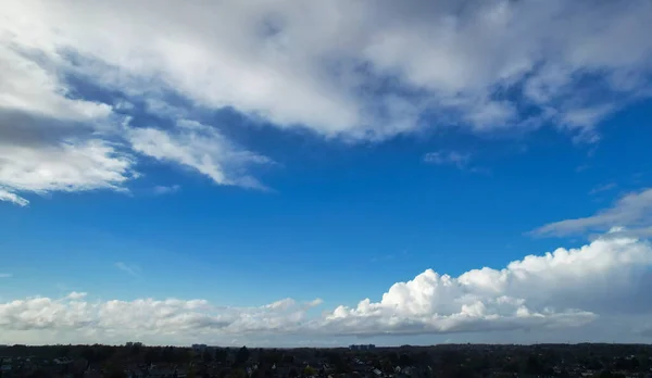 High Angle View City Clouds Letecký Pohled Město Dronovou Kamerou — Stock fotografie