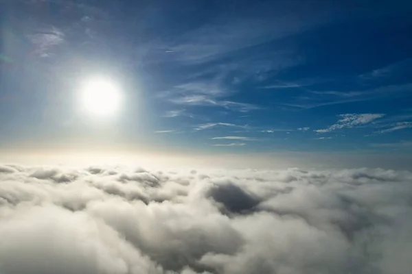 High Angle View City Clouds Vista Aérea Cidade Com Câmera — Fotografia de Stock
