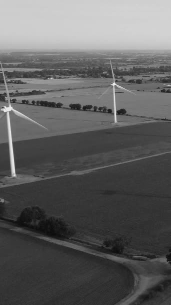 Záběry Britských Venkovských Větrných Turbín Anglie Spojené Království Dubna 2023 — Stock video