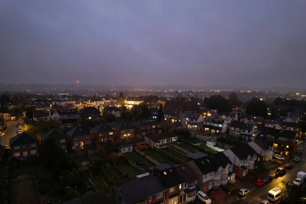 stock image Gorgeous High Angle Aerial View of City at Night