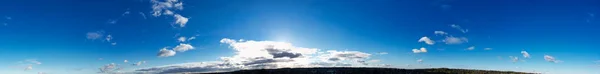 Video Alto Angolo Nuvole Drammatiche Cielo Sulla Città Vista Aerea — Foto Stock