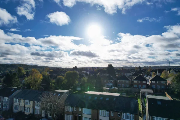 Landschappelijk Uitzicht Bewolkte Lucht Boven Engelse Stad Overdag — Stockfoto
