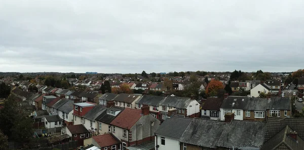 Şehirdeki Evlerin Havadan Görünüşü — Stok fotoğraf