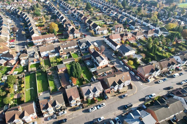 stock image Beautiful Aerial View of Luton Town of British City on a Clear Sunny Day of Winter