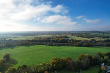 İngiltere 'nin St. Albans kentindeki İngiliz Manzarası ve Kırsal Bölgesi Güzel Hava Manzarası