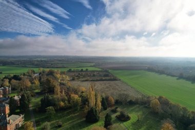 İngiltere 'nin St. Albans kentindeki İngiliz Manzarası ve Kırsal Bölgesi Güzel Hava Manzarası