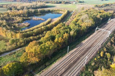 İngiltere 'nin St. Albans kentindeki İngiliz Manzarası ve Kırsal Bölgesi Güzel Hava Manzarası