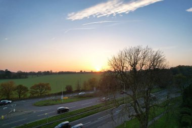 İngiltere 'nin St. Albans kentindeki İngiliz Manzarası ve Kırsal Bölgesi Güzel Hava Manzarası