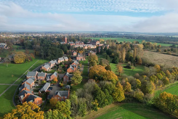 Beautiful Aerial View of British Landscape and Countryside at St Albans of England UK