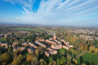İngiltere 'nin St. Albans kentindeki İngiliz Manzarası ve Kırsal Bölgesi Güzel Hava Manzarası