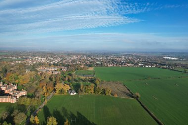 İngiltere 'nin St. Albans kentindeki İngiliz Manzarası ve Kırsal Bölgesi Güzel Hava Manzarası