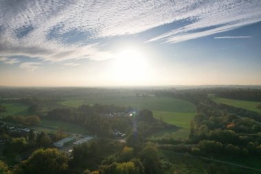 İngiltere 'nin St. Albans kentindeki İngiliz Manzarası ve Kırsal Bölgesi Güzel Hava Manzarası