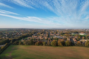 İngiltere 'nin St. Albans kentindeki İngiliz Manzarası ve Kırsal Bölgesi Güzel Hava Manzarası