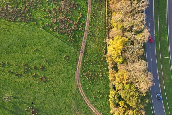英国のセント オールバンズの美しい空中風景と田園風景 — ストック写真
