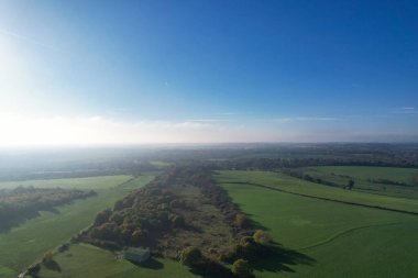 İngiltere 'nin St. Albans kentindeki İngiliz Manzarası ve Kırsal Bölgesi Güzel Hava Manzarası