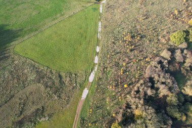 İngiltere 'nin St. Albans kentindeki İngiliz Manzarası ve Kırsal Bölgesi Güzel Hava Manzarası