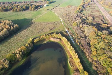 İngiltere 'nin St. Albans kentindeki İngiliz Manzarası ve Kırsal Bölgesi Güzel Hava Manzarası