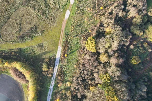 Вид Воздуха Британский Ландшафт Загородную Местность Сент Олбансе Англия — стоковое фото