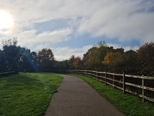 Helyi Public Park Tájkép Albans Város Anglia — Stock Fotó
