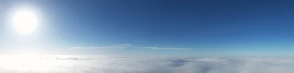 Widok Drona Nad Mglistymi Chmurami Dzień — Zdjęcie stockowe