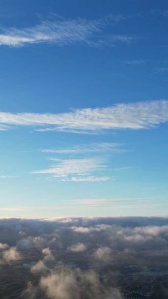Nagranie Lotu Ptaka Najpiękniejsze Kolorowe Niebo Nad Anglią — Wideo stockowe
